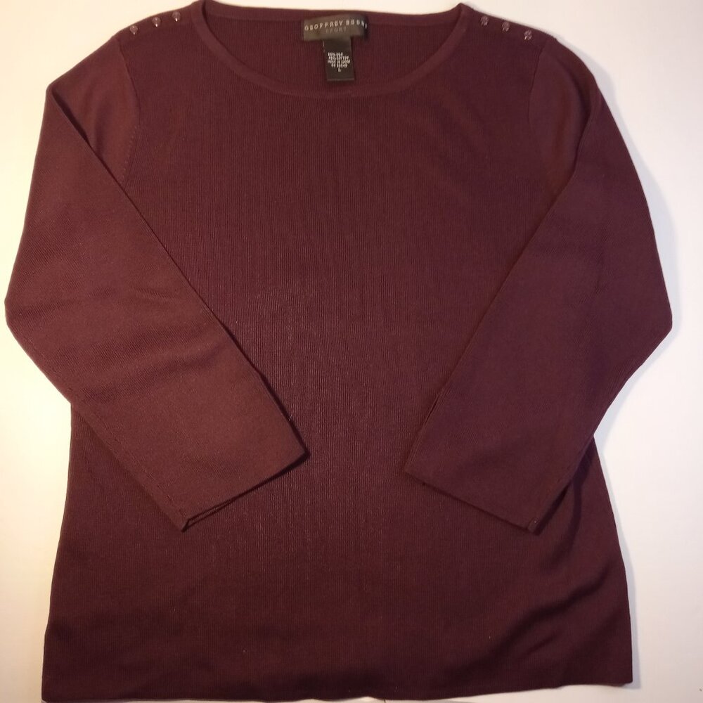 GEOFFREY BEENE SPORT BURGUNDY SWEATER